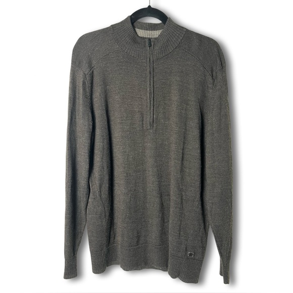 Smartwool - Mens Merino Wool Quarter Zip Pullover Knit Sweater Brown - Sz M